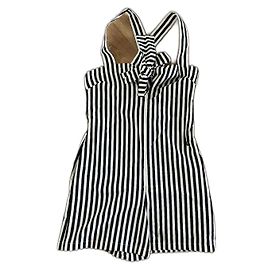 Mono Corto Chanel de Algodón a Rayas Negro Negro