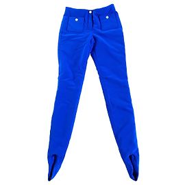 Chanel Royal Blue Ski Pants Polyester Size 36 Blue