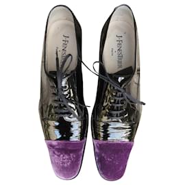 Joseph Fenestrier-Lace ups-Black,Purple