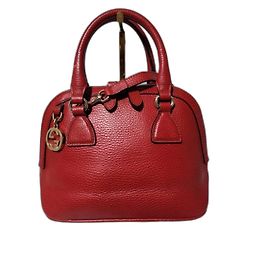 Bolsa dome pequena GG Charm em couro de bezerro vermelho GUCCI Vermelho