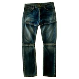 Balenciaga-Jeans conversíveis com zíper Balenciaga SS18 em denim azul marinho (Tamanho 32)-Azul,Azul marinho