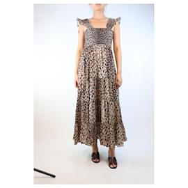 Autre Marque-Neutral cheetah-print cotton sundress - size S-Other