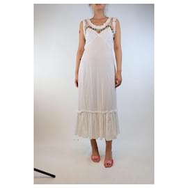 Autre Marque-White floral embroidered sundress - size UK 8-White