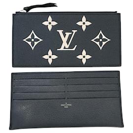 Louis Vuitton-Louis Vuitton Flat Pocket and Zipped Pocket-Black,Beige