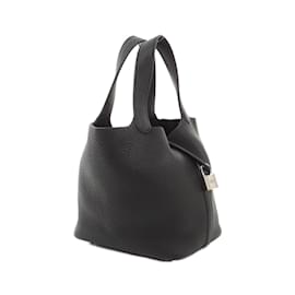 Hermès-Sac à main Hermes Picotin Lock PM-Noir