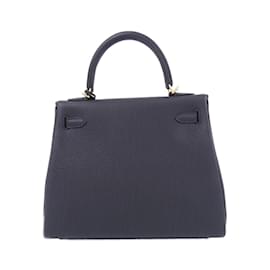 Hermès-Sac à main Hermes Kelly 25 cm-Noir