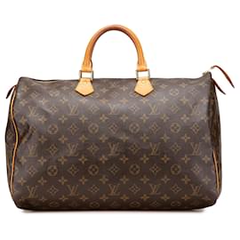 Louis Vuitton-Louis Vuitton Brown Monogram Speedy 40-Brown