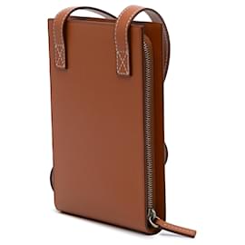 Jacquemus-Jacquemus Brown Leather Le Gadjo Wallet on Strap-Brown