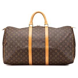 Louis Vuitton-Louis Vuitton Brown Monogram Keepall 55-Brown