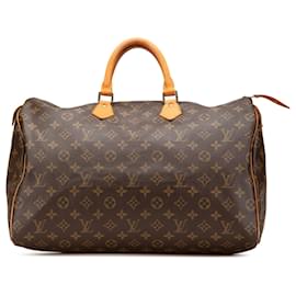 Louis Vuitton-Louis Vuitton Brown Monogram Speedy 40-Brown