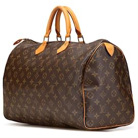 Louis Vuitton-Louis Vuitton Brown Monogram Speedy 40-Brown