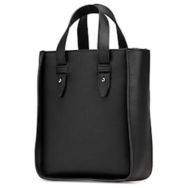 Dior-Dior Black Mini Grained Calfskin Saddle Tote-Black