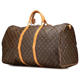 Louis Vuitton-Louis Vuitton Brown Monogram Keepall 60-Brown