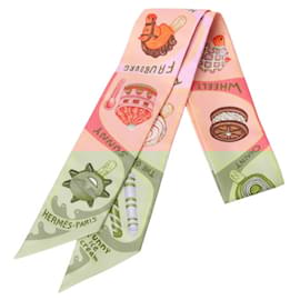 Hermès-Hermes Twilly Silk Scarf in Pink-Pink