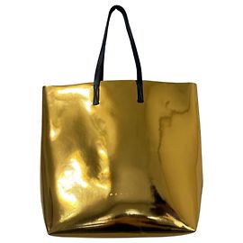 Bolsa tote de couro dourado Marni Dourado