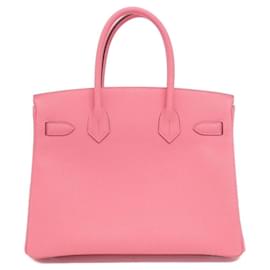 Hermès-Sac à main Hermès Birkin 30 cm en Rose Azalee-Rose