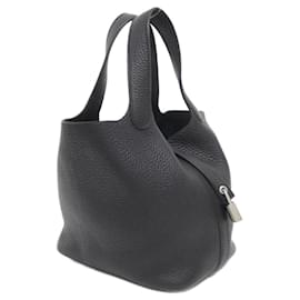 Hermès-Sac à main Hermes Picotin Lock PM-Noir