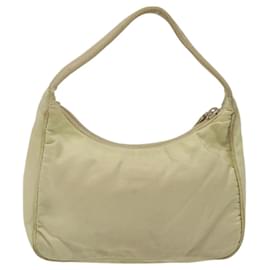 Prada-PRADA Accessory Pouch Nylon Beige Silver Auth ar13503-Silvery,Beige