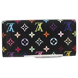 Louis Vuitton-LOUIS VUITTON Multicolor Multicles 4 Key Case Black M93732 LV Auth yk18118AM-Black