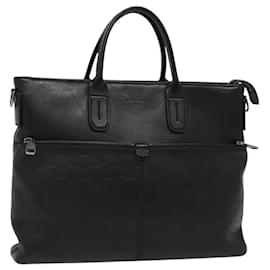 Louis Vuitton-LOUIS VUITTON Damier Infini 7DW Business Bag Black N41567 LV Auth bs25204-Black