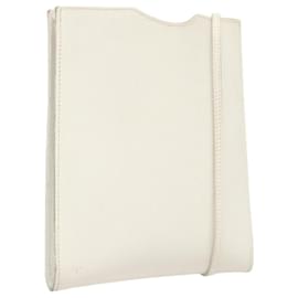 Hermès-Sac à épaule HERMES Omenitu en cuir blanc Auth bs25279-Blanc