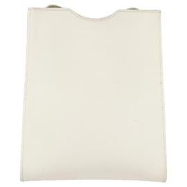 Hermès-Sac à épaule HERMES Omenitu en cuir blanc Auth bs25279-Blanc