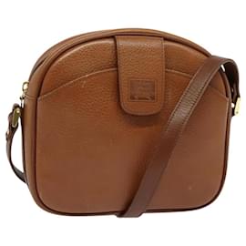 Autre Marque-Burberrys Shoulder Bag Leather Brown Gold Auth ep8843-Brown,Golden