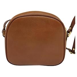 Autre Marque-Burberrys Shoulder Bag Leather Brown Gold Auth ep8843-Brown,Golden
