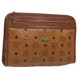 Borsa a tracolla Vicetos MCM Logogram in pelle PVC marrone e oro Auth ar13502 Marrone D'oro