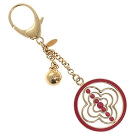 LOUIS VUITTON Fully Flower Charm metallo Rosso Oro M67128 LV Auth EC797 Rosso D'oro