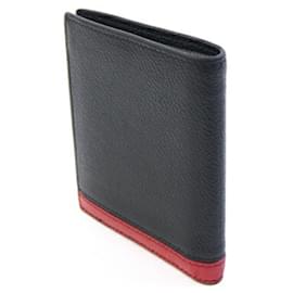 Prada-Prada Bi-fold Wallet in Black and Red-Black,Red