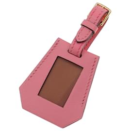 Hermès-Étiquette de nom Clochette Hermes en cuir Swift-Autre