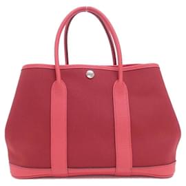 Hermès-Hermes Garden Party Handbag-Red,Other