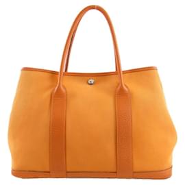 Hermès-Sac à main Garden Party d'Hermès-Rouge