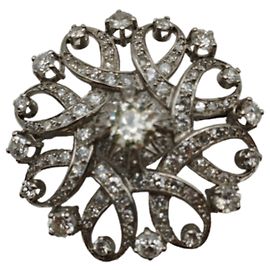 Autre Marque Broche Redondo Brillantes Otro