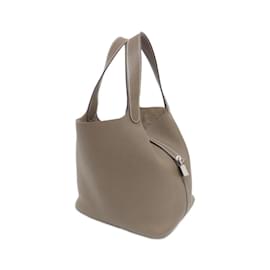 Hermès-Sac à main Hermes Picotin Lock MM-Taupe