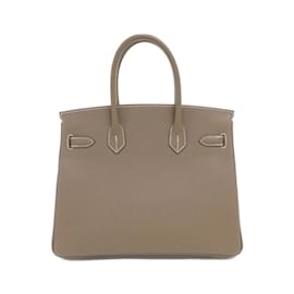 Hermès-Sac à main Hermes Birkin 30 cm en gris Etoupe-Taupe