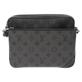 Louis Vuitton-Sac messager Trio Monogram Eclipse Louis Vuitton-Marron,Noir,Monogramme