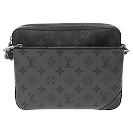 Louis Vuitton-Sac messager Trio Monogram Eclipse Louis Vuitton-Marron,Noir,Monogramme