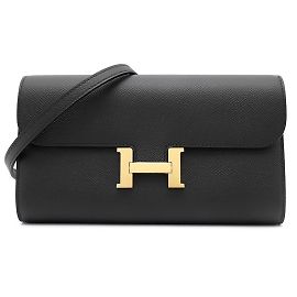 Hermès Hermes Long Wallet Constance To Go Black
