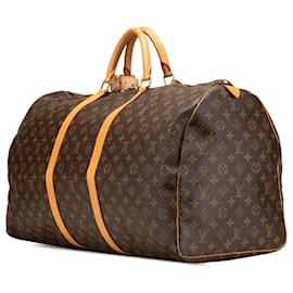 Louis Vuitton-Louis Vuitton Brown Monogram Keepall 60-Brown