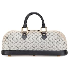 Louis Vuitton-Louis Vuitton Gray Monogram Mini Lin Alma Horizontal-Brown