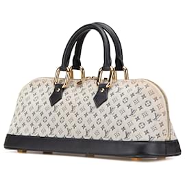 Louis Vuitton-Louis Vuitton Gray Monogram Mini Lin Alma Horizontal-Brown