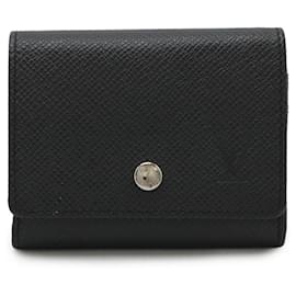 Louis Vuitton-Louis Vuitton Taiga Porto Monnaie Sergey Coin Case-Black,Grey
