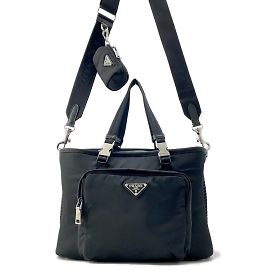 Sac à main Prada Re-Nylon pour animaux de compagnie Noir