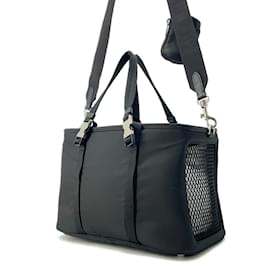 Prada-Prada Re-Nylon Handbag Pet Bag-Black