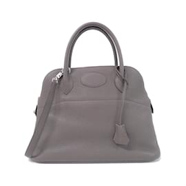 Hermès-Sac à main Hermes Bolide 31cm en Etain-Gris