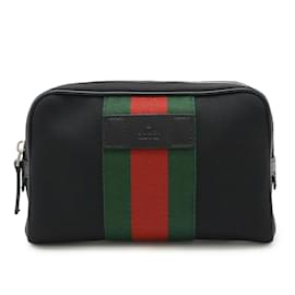 Gucci-Gucci Sherry Line Sling Bag-Black,Red,Green