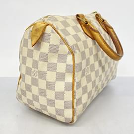 Louis Vuitton-Louis Vuitton Damier Azur Speedy 25 Handbag-White
