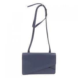 Borsa in pelle blu navy Valextra Blu navy